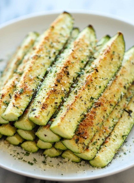 Damn Delicious BAKED PARMESAN ZUCCHINI