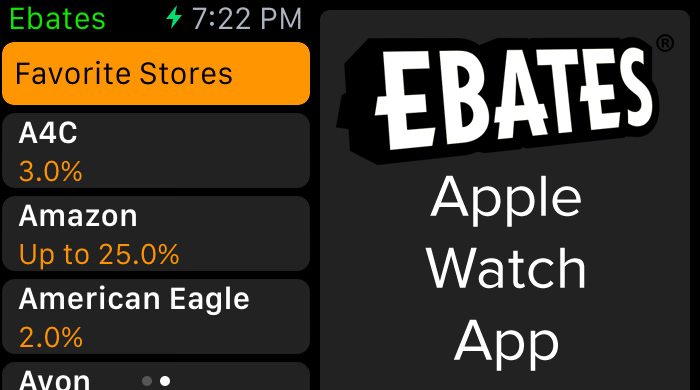Ebates Apple Watch app
