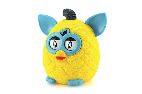 Yellow furby from Furby Boom collection toy series.