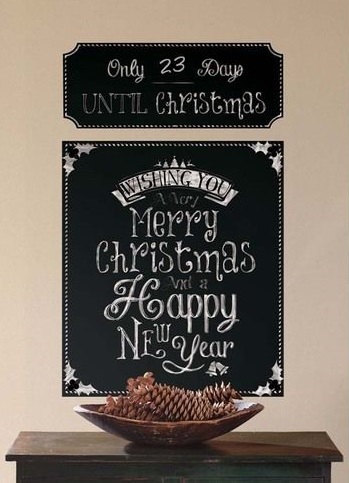 Christmas Countdown Chalkboard Peel and Stick Wall Decals