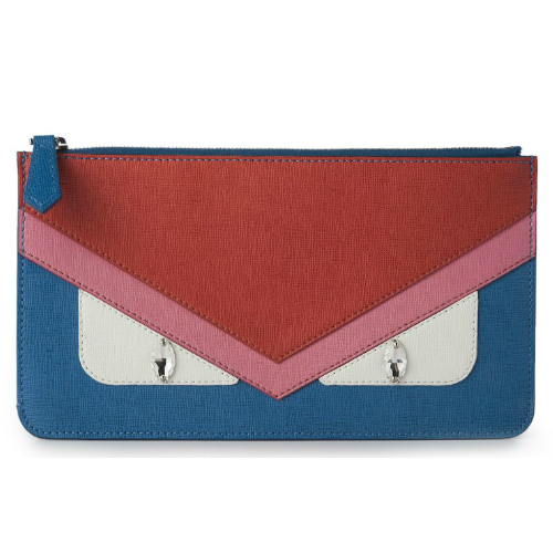 Fendi Leather Monster Zip Pouch