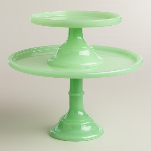 Jade Glass Cupcake Stand