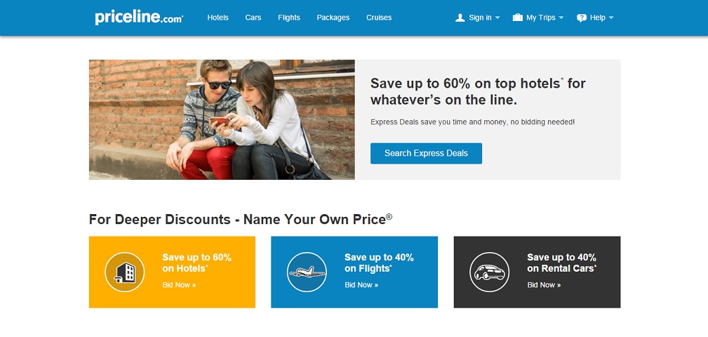 Priceline.com Homepage