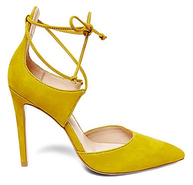 Steve Madden Roebella yellow lace up pumps heels