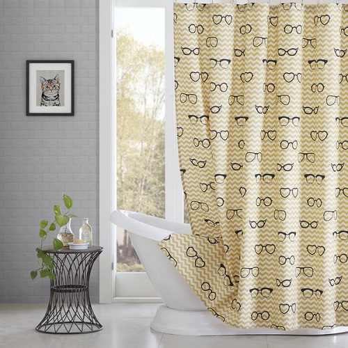 HipStyle Liv Cotton Printed Shower Curtain