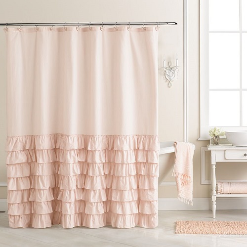 LC Lauren Conrad Ella Ruffle Fabric Shower Curtain