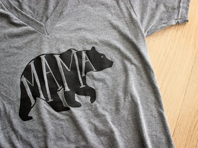 Grey mama bear t-shirt mother's day gift