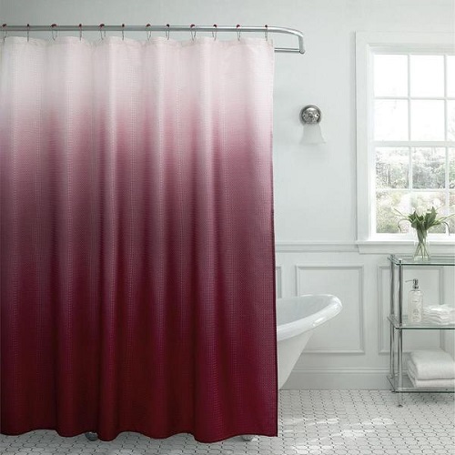 Modern Ombre Waffle Weave Shower Curtain