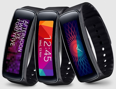 Samsung Gear Fit black fitness tracker wearable