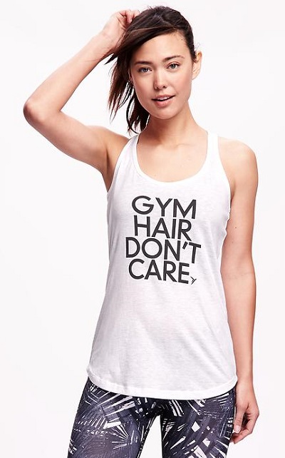 Gym hair don't care activewear tank top