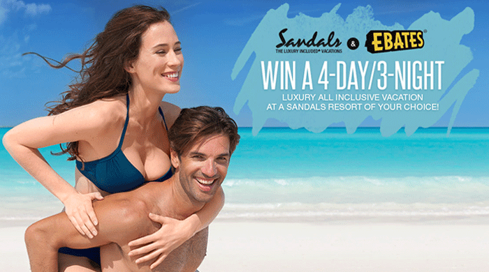 Win a Sandals Vacation Giveaway from Ebates