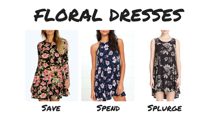 Save Spend Splurge 90s Floral Dresses