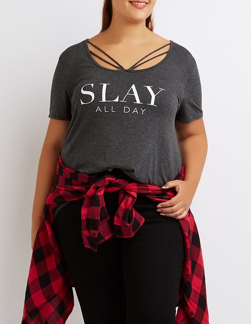 Plus Size Slay All Day Graphic Tee