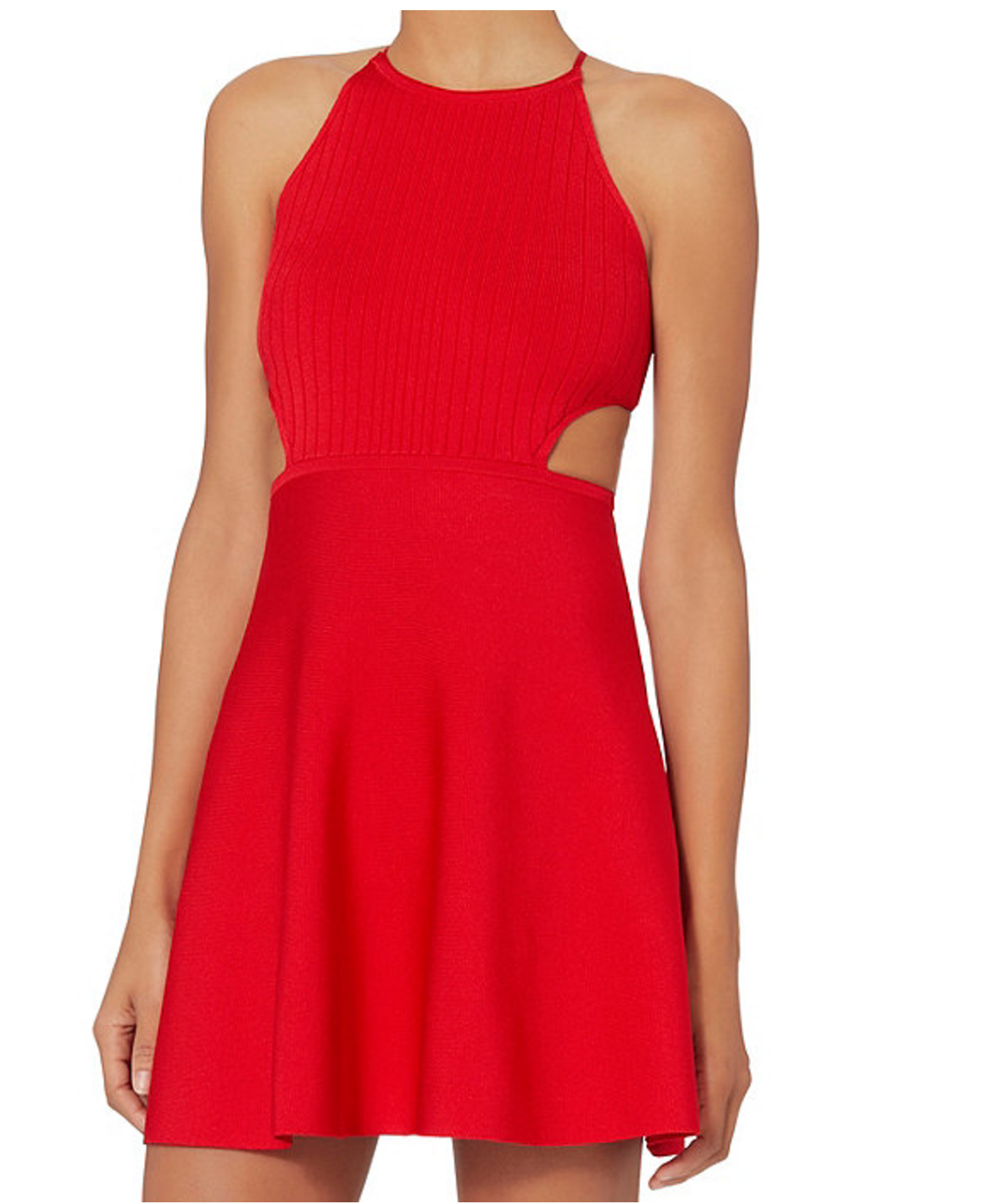 Red Cut Out Dress 
