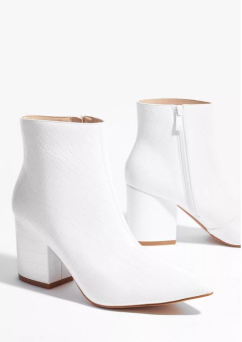 Pointed Block Heel Ankle Boots from Nasty Gal