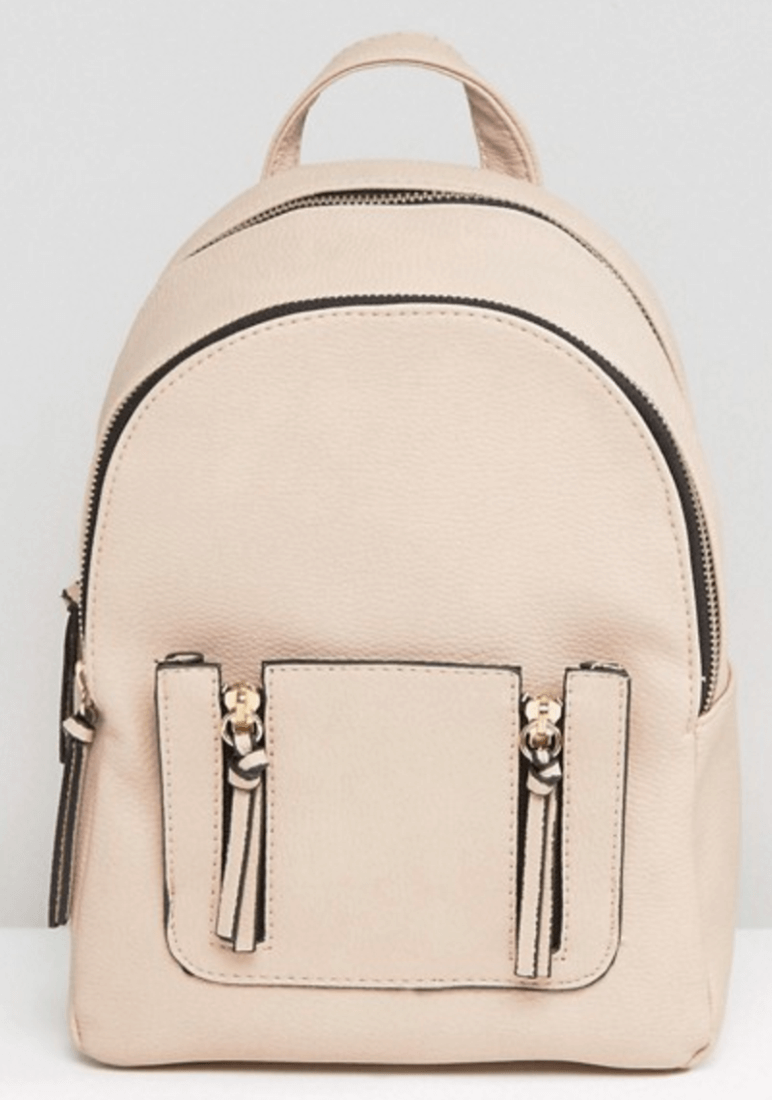 Asos New Look Mini Zip Pocket Backpack