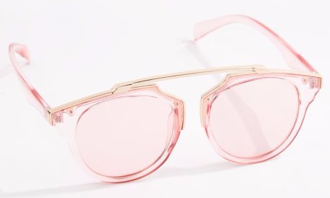 Translucent pink sunglasses