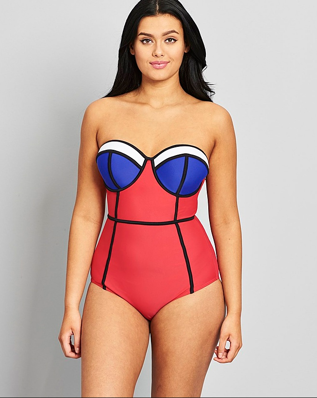 Simply Yours Color Block Swimsuit