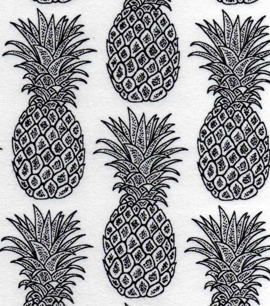 snuggle flannel pineapple print fabric
