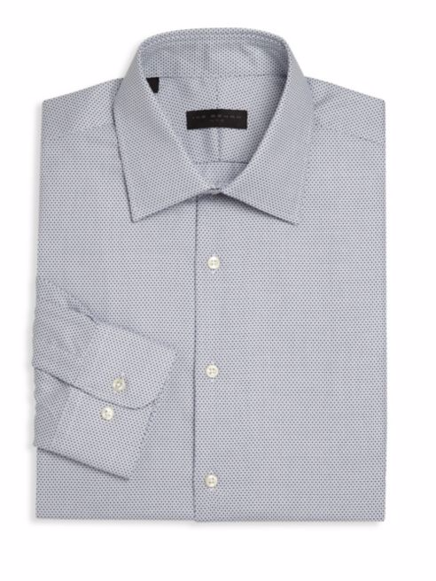 Ike Behar Geometric Regular-Fit Dress Shirt