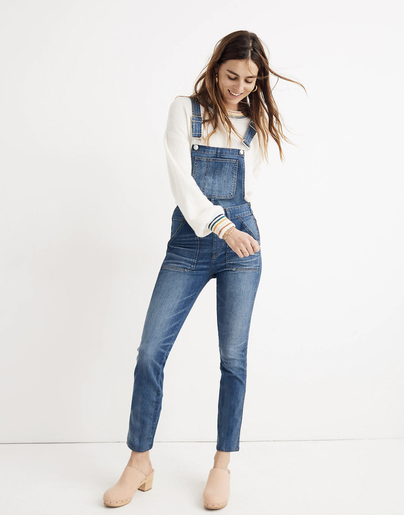 Madewell Skinny Overalls in Jansing Wash