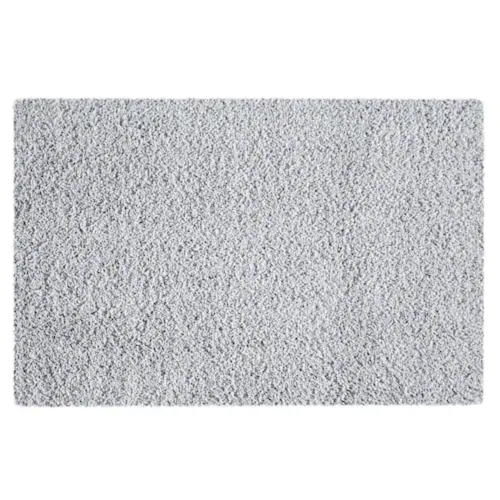 Silver shag rug