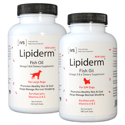 International Veterinary Sciences Lipiderm Fish Oil Omega 3 & 6 Dog Supplement