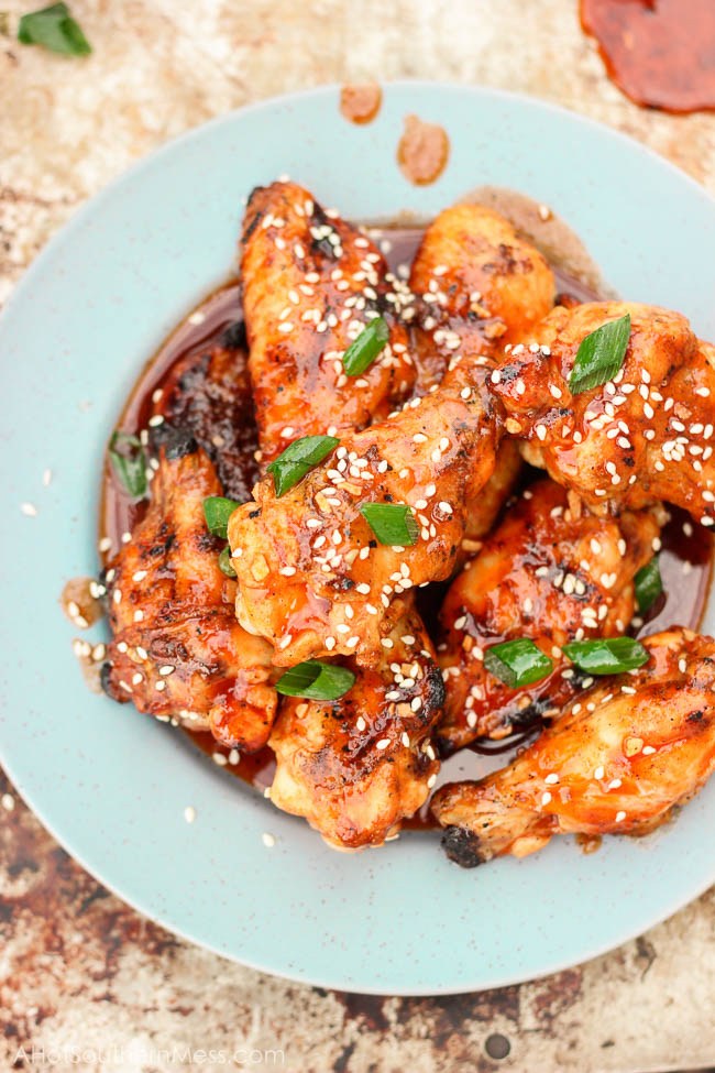 Bless Her Heart Y'all - Honey Sriracha Grilled Wings