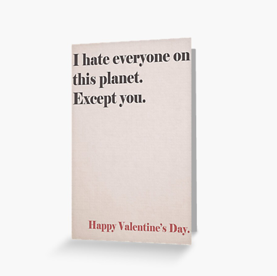 RedBubble Except You Greeting Card