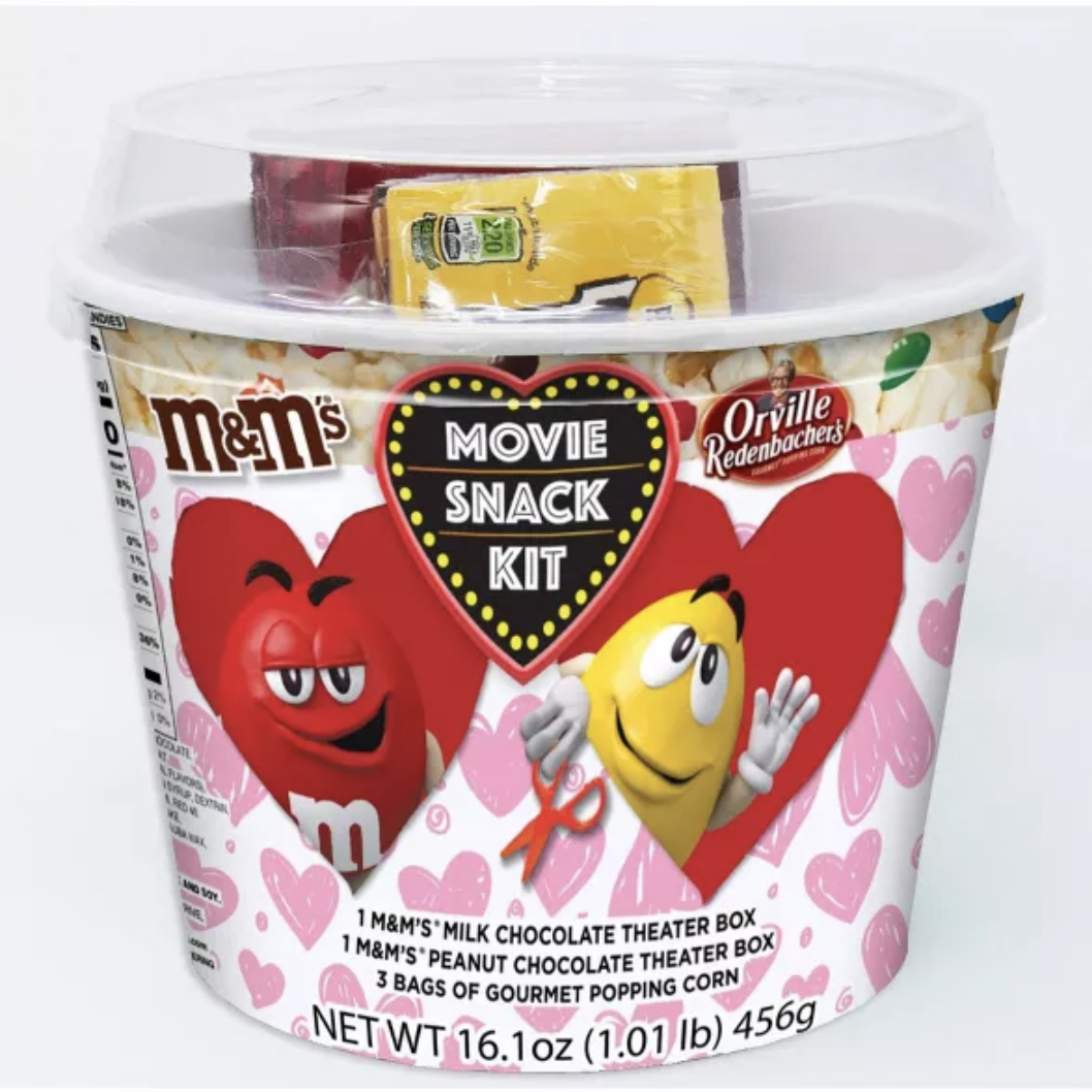 CandyRific Valentine's Day M&M's Movie Popcorn Bucket