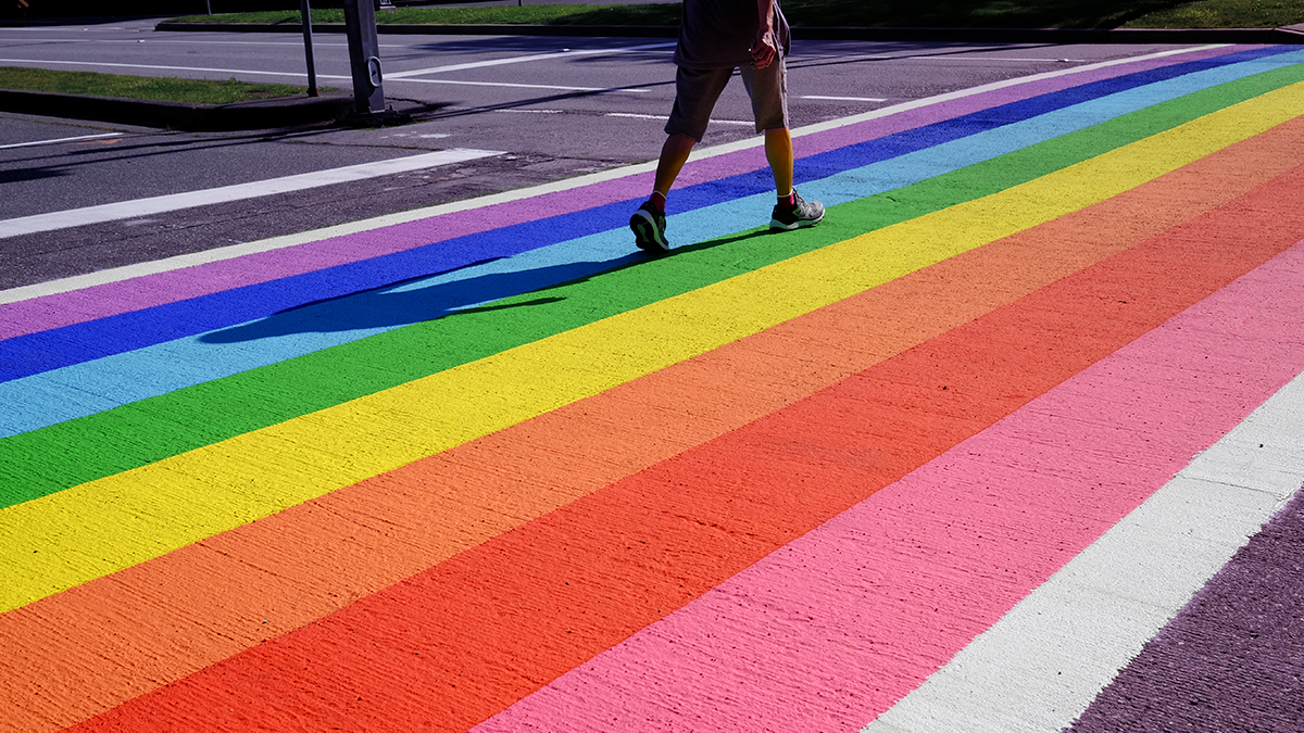 Rainbow crosswalk