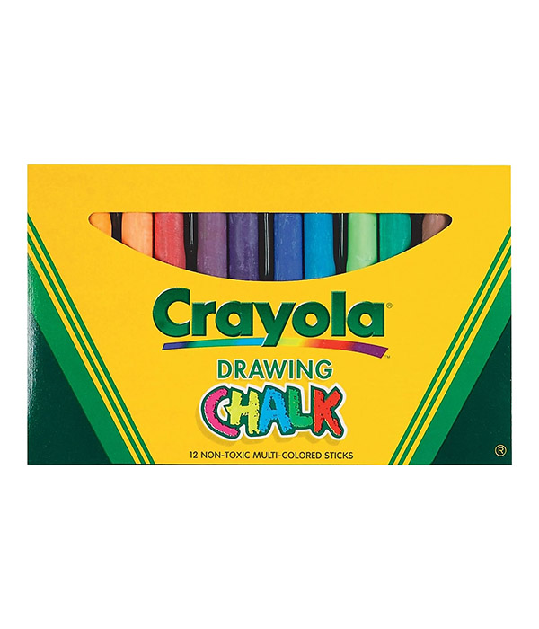 Crayola® Colored Drawing Chalk, Assorted Colors, 12/Pack