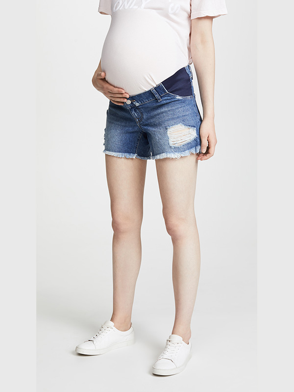 DL1961 Karlie Boyfriend Maternity Shorts