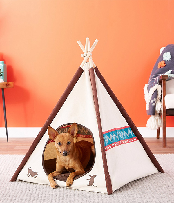 P.L.A.Y. Pet Lifestyle and You Teepee Tent Covered Dog Bed