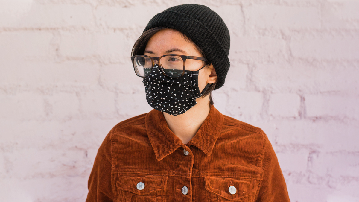 Person wearing face mask