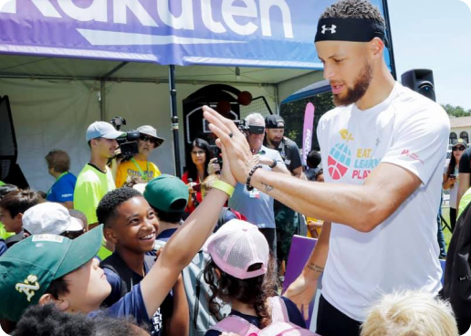 Rakuten Teams up with Curry Family for Eat. Learn. Play. Foundation